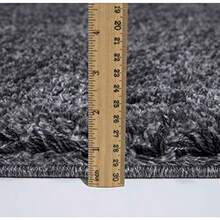 Elegant Comfort Luxury Softest Shaggy Collection Modern Indoor Area Fluffy Living Room Carpets for Bedroom Home Décor Nursery Rug 5 x 7' Silver Grey - Gris Plateado - Ver 2