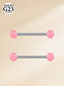 CIZME 14g 發光塑料球鈦合金舌環乳環，壓克力舌環穿刺飾品套組 G23 男女通用 12mm 14mm 16mm 18mm - 夜光球 - 查看 13