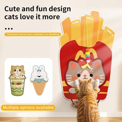 29.5*16.5 英寸大尺寸毛毡猫抓垫，带纳米粘合剂，室内家具保护垫，可裁剪猫抓垫替换装