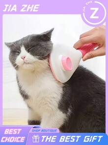 1set Dog Brush, Cat Brush, Flea Comb, Automatic Cleaning Brush, Pet Grooming Brush, Pet Massage Brush, Shedding Grooming Brush, Mat Breaker Tool, Dematting Comb, Automatic Hair Removal Brush, Pet Cleaning Tool, Hair Collection Label, Dog Brush, Cat Brush, Pet Hair Collector Comb, Animal Accessories, Pet Supplies,Pet Grooming Cleaning Gloves Dog Cat Bathing Shampoo Glove Scrubber Magic Dishwashing Cleanner Sponge Silicon Hair Removal Glove, - Multicolor - View 3