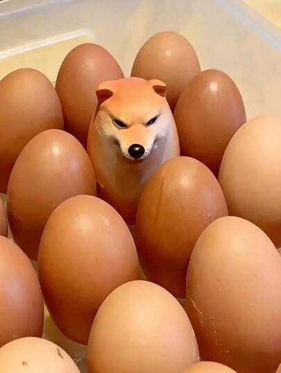 Đồ chơi nhồi bông hình chó Corgi trứng hoạt hình - Mô hình động vật bằng nhựa, nhiều giống và kích cỡ khác nhau, không cần pin - Sưu tập búp bê mini Corgi trứng, thích hợp để chơi và trang trí.