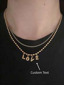 1 chiếc vòng cổ tên hình bong bóng 3D, mặt dây chuyền chữ cái đầu hình bong bóng bằng thép không gỉ, quà tặng trang sức cá nhân hóa, vòng cổ chữ cái đầu tiên hình bong bóng tùy chỉnh - Món quà cá nhân hóa lý tưởng cho bạn bè, cặp đôi và gia đình, phù hợp cho đám cưới, Ngày Valentine, Ngày của Mẹ - Thời trang, cổ điển, tối giản, giản dị, dễ thương, quà tặng độc đáo - Vòng cổ hạt vàng - Xem 9