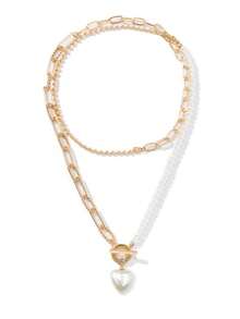 1pc Fashion Versatile Long Beaded Chain Necklace, Suitable For Women's Daily, Date, Travel, Party Wear, Great Gift For Friends (Square Chain Quantity Random) - Multicolor - View 3