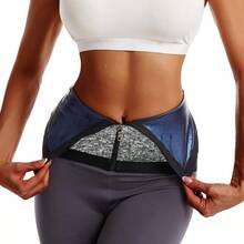 Women's Slimming Sauna Waist Trimmer Belt, Adjustable Zipper Design To Shape Waistline, Improve Posture, Abdominal Control - Grey - View 14