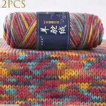 2 piezas/200g Hilo de mezcla de lana de alpaca suave y de grosor medio, adecuado para tejer, hacer punto, suéteres, chaquetas, chalecos, chales, bufandas, sombreros, proyectos de manualidades DIY - multicolor - Ver 31