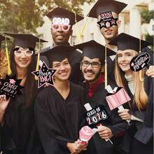 24pcs Pink Graduation Photo Studio Props, 2026 Graduate Exclusive, Graduation Ceremony Decorations, Photography Props Set, Signs, Photo Props, Suitable For Congratulating University Graduates Party, Photo Gifts And Decorations - View 3