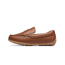 Boy's Dress Shoes Slip-On Penny Loafers Casual Moccasin Style For Toddler/Little Kid/Big Kid - 棕色 - 查看 5