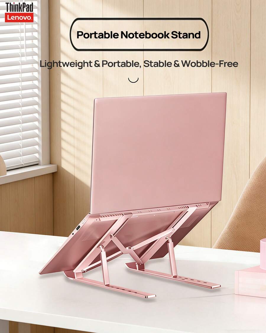 Lenovo ZJA3 Ergonomic Laptop Stand, Aluminum Alloy Adjustable Height, Stable Support, Heat Dissipation, Relieve Fatigue From Prolonged Sitting - View 1