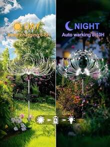 60/150/240/360 LED Solar Fireworks Light -8 Lighting Modes, IP65 Waterproof Garden Light, DIY Holiday Landscape Light, Suitable For Garden, Courtyard, Terrace, Street, Backyard, Corridor, Commercial,Camping,RV,Villa,Easter,Holiday Party Decoration - Fireworks - View 6