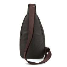 男士荔枝纹时尚胸包，商务斜挎包，简约单肩包，PU皮革，商务斜挎包，胸包，简约，轻便，大容量，旅行必备，百搭 - 彩色 - 查看 4