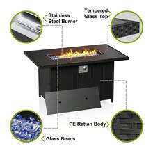 GartistGo Propane Gas FirePit Table With Tempered Glass Wind Guard For Outside Garden Backyard - Regular - View 3