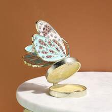 SUSUZUKU 1pc Luxury Enamel Rhinestone Winged Butterfly Jewelry Box, European Style Jewelry Box, Birthday Gift, Exquisite Home Decor - Butterfly - View 3