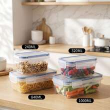 CHIGO 1/6pcs Kitchen Storage Containers And Food Organizing Jars, Plastic Airtight Containers With Lids For Sealing Food Storage, Suitable For Grains, Flour And Sugar, Kitchen Organization, Easter, Storage, Organizing - Multicolor - View 3