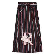 Apron Oil-Proof Waterproof Household Cooking Kitchen Apron Chef Work Apron Adjustable Adult Waist Apron Pink Flower 26 Initial Letter A-Z Coffee Overalls With Pocket Kitchen For Men Women Necessary - 1pc - Black and Red Bar - View 25
