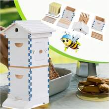 10 X Upgraded Auto Honey MIni Beehive Bee Hive Frames + Beekeeping Brood Fir Box - mặc định - Xem 4