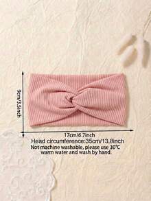 Set de 3 diademas suaves y lindas para bebé recién nacido, aptas para uso diario en primavera y verano, accesorios para el cabello de bebé - Multicolor - Ver 2