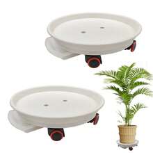 Khay chậu hoa di động có bánh xe đa năng, giá đỡ cây trồng chịu lực cao, đế bánh xe đa năng bằng nhựa, đế tròn dày, chậu hoa nhựa có thể tháo rời kèm hộp đựng nước, khay di động - nhiều màu - Xem 6