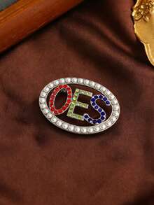1 Exquisite OES Sisters' Association Brooch Accessory Ladies' Perseverance Social Pins - Multicolor - View 1