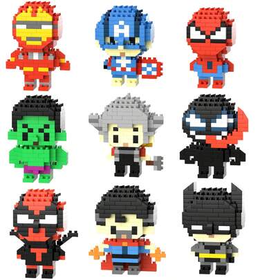 Cute Building Blocks, Including , Are Suitable For Educational Science DIY, Desktop Decorative Ornaments For Building Block Enthusiasts, And Figurine Building Block Toys. They Are Ideal Birthday Gifts, Birthday Party Photo Props, And Back-To-School Supplies. They Are Suitable Birthday Gifts, And Cartoon Character Toys