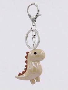 1pc Unisex Cute Cartoon Dinosaur Keychain Oil Glossy Mini Dinosaur Pendant Bag Charm For Couples And Friends Christmas Gifts Gift Thanksgiving Christmas Decor Winter Gifts For Women - màu nâu - Xem 2