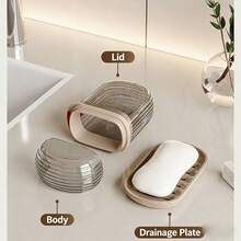 1 hộp đựng xà phòng du lịch có nắp đậy kín, hộp đựng xà phòng gia đình sáng tạo, vật dụng cần thiết cho chuyến công tác và du lịch. - B - Xem 4