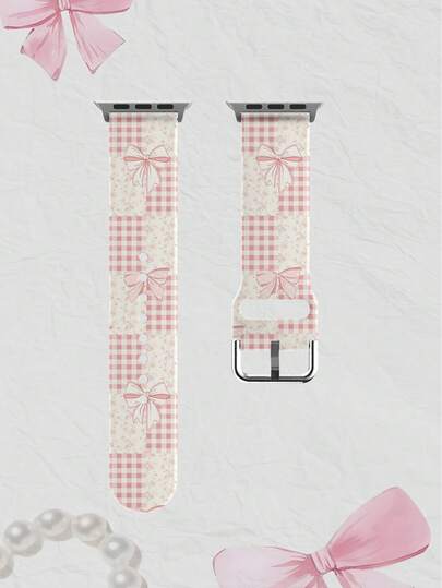 1 pieza Correa de reloj de silicona suave, elástica y transpirable con estampado floral de patchwork, compatible con relojes inteligentes , Honor de 38mm, 40mm, 41mm, 42mm, 46mm, 45mm, 44mm, 49mm, y con Ultra SE/11/10/9/8/7/6/5/4/3/2/1, con diseño de mariposa, regalo ideal para ocasiones especiales