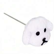 1对可爱白色比熊犬耳钉，黄色泰迪犬耳钉，萌宠耳环派对礼物 - 耳環 - 查看 3