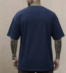 Brasilcore T-Shirt, Brazil Pixo Style, Old School Vintage, Brazilian National Team Fans, World Cup 2026 - 藍色 - 查看 4