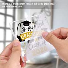 1pc Graduation Season Gift,"Congrats Graduates Class Of 2026" Acrylic Desk Decor With Bachelor'S Cap And Scroll Pattern,Graduation Gift For Friends And Classmates,Suitable For Office Decor,Room Decor - Graduate - View 5