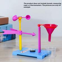 1 Set Kit de Experimento Científico (Paquete de Materiales, Requiere Manualidades), Modelo de Veleta de Estación Meteorológica, Veleta DIY, Artículos de Exploración Científica Educativa, Mejorar el Pensamiento, la Imaginación y la Innovación de los Estudiantes - Multicolor - Ver 2