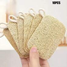 Bộ 3/6/10 miếng bọt biển xơ mướp, miếng cọ rửa xơ mướp, miếng bọt biển rửa chén xơ mướp, khăn lau xơ mướp - khăn lau - Xem 3