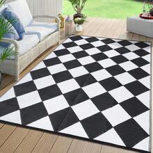 Huisuilinss Outdoor Rug,Camping Rug,Reversible Plastic Straw Rug,Large Outdoor Area Rug,Waterproof Mat,Lightweight Foldable Carpet,Easy Clean For Patio Porch Backyard RV Beach Balcony Deck - 9*18ft - View 8