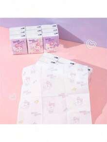 SANRIO 9pcs/Pack Themed Printed Disposable Soft & Comfortable Paper Tissues - Multicolor - View 10