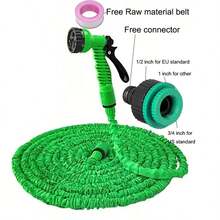 Bộ vòi phun tưới vườn đa năng dày dặn và chắc chắn, dùng để tưới cây, tưới tiêu, rửa xe, bao gồm cả bộ chuyển đổi và băng keo cao su. - A - Xem 13