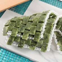 1pc Natural Jade Eye Mask Xiuyu Ice Compress Jade Eyelid Hand-Woven Cool Eye Protection Jade Mask - Xiuyu B Style - Green - View 5