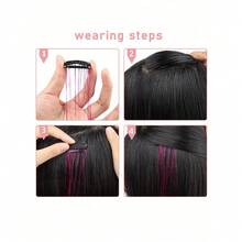 12pcs Women's Fashion Shiny Gold Foil Tassel Hair Clips, Ribbons, Straight Hair Extensions, Suitable For Daily Wear, Balls, Parties, Hair Accessories, Head Accessories, Hair Accessories For Women, Hair Piece, Hairpin - 多色-1 - 查看 5