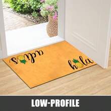 MELODADDY Tapete Divertido de Bienvenida para Puerta Principal Decoración de Porche con Respaldo de Goma 30" L x 18"(A) Tapete Español para Entrada Regalo Novedoso de Inauguración de Casa Tapetes - Hola Adios Hello Goodbye Pia de doble cara - Ver 5
