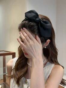 3条装女士时尚缎面蝴蝶结发带，适合日常佩戴，居家、洗脸、上学、海滩、办公、派对、生日、返校、新年、母亲节等场合。 - 彩色 - 查看 5