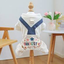 PETCIRCLE 1pc Pet Clothes, Dog Apparel 4-Leg Bib Pants, Cute Dog Clothes - Star Bib Pants - Multicolor - View 14