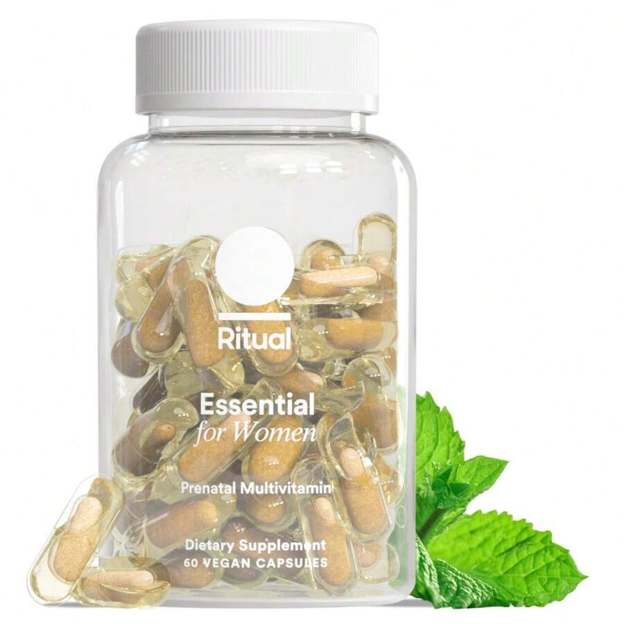 Ritual Prenatal Vitamins For Women Folate & Choline For Neural Tube Support, Iron, Calcium-Helper D3 & K2, Non-GMO, Vegan, Citrus, 30 Days - Mint - 查看 1