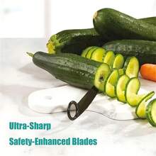 Bộ dụng cụ nhà bếp hình xoắn ốc chữ V, dao cắt khoai tây xoắn ốc, dao thái rau củ xoắn ốc thủ công, dụng cụ gọt vỏ gia dụng hình xoắn ốc, phụ kiện nhà hàng. - Nhiều màu - Xem 3