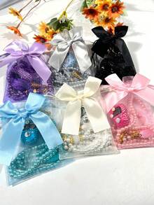 New Bowknot Gift Bag, Muslim Prayer Beads With Rhinestone Flower Counter, Electronic Rosary, Suitable For Festivals And Gifts - Multicolor - View 1