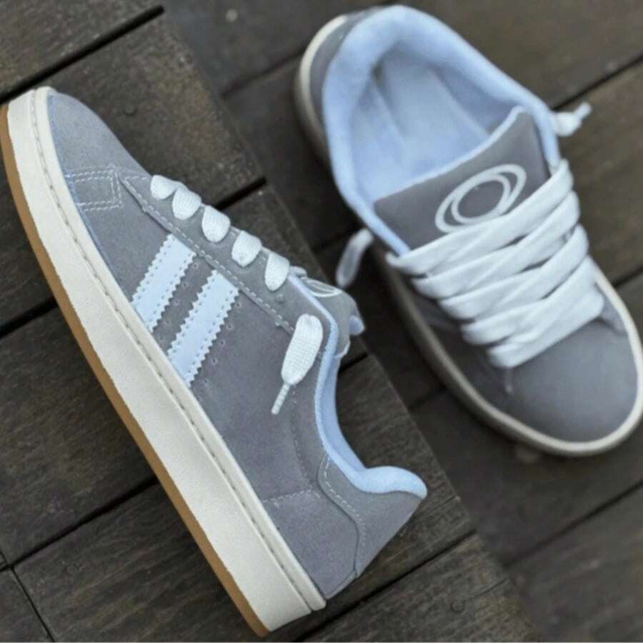 Women's Casual Stylish Men's Tennis Shoes With Flat Sole, Classic Traditional, Lightweight, Comfortable, Street Style - trại/xám - Xem 1