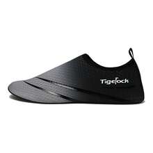 TIGEROCK 情侣水上鞋，男女户外沙滩凉鞋，游泳潜水水鞋，防滑徒步两栖远足健身瑜伽普拉提鞋 - 黑灰 - 查看 3
