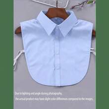SGIAWETA-Chic Detachable Striped Collar Vest Women - Pointed Lapel, Anti-Slip Design, Versatile Decor, All Seasons, Washable Polyester Knit With Built-In Chest Pad-Birthdaygift - Multicolor - View 6
