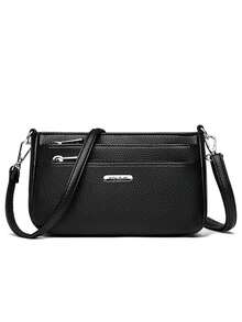 Túi xách nữ cao cấp nhiều lớp, chất liệu da cao cấp, kiểu dáng sang trọng, thích hợp cho nữ năm 2026. - màu đen - Xem 4