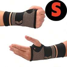 2 Packs Wrist Compression Sleeves, Comfortable And Breathable For Workout, Wrist Support For Women And Men Breathable And Sweat-Absorbing Carpal Tunnel Wrist Brace - Bronze - View 9