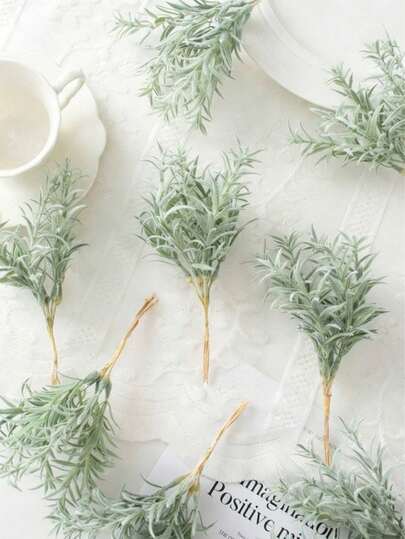 1Pc DIY Flower Bouquet Kit With Mini Eucalyptus Letters & Faux Greenery, Wreath Making Supplies For Bridal Corsage Boutonniere Hair Flowers, Home Wedding Cake Decor Valentines Day Gift.