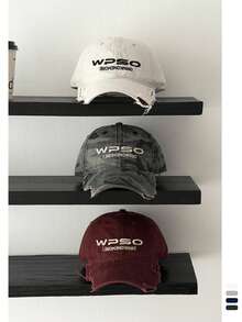 Distressed Destroyed Brim Curved Bill Baseball Cap - Grunge Streetwear Hat - WPSO Broken Eaves - View 5