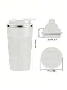 Mug de voyage en acier inoxydable 304 - Tasse thermique isolée, couvercle étanche, convient pour l'extérieur, la voiture, la salle de sport, portable - Multicolore - Voir 8